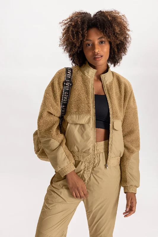 Fluffy Up Jacket Laid - back Women's Style