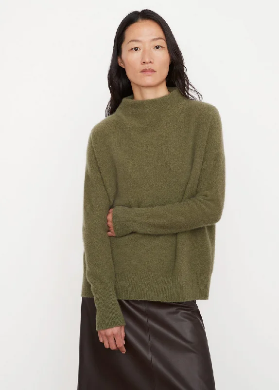 Plush Cashmere Funnel Neck Sweater Rugged Women's Outdoor 