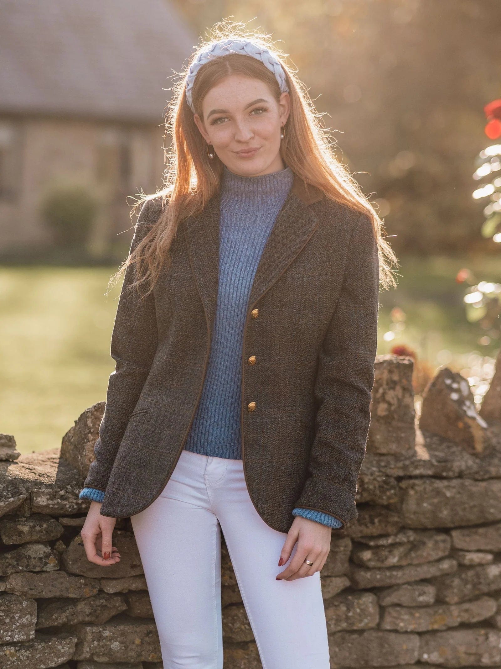 Alan Paine - Tweed Ladies Surrey Taupe Blazer European