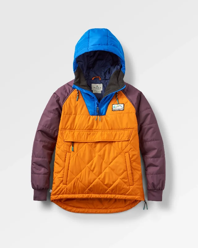 Ocean Recycled Insulated 1/2 Zip Jacket - Sunrise Orange Sporty Women's Athleisure 