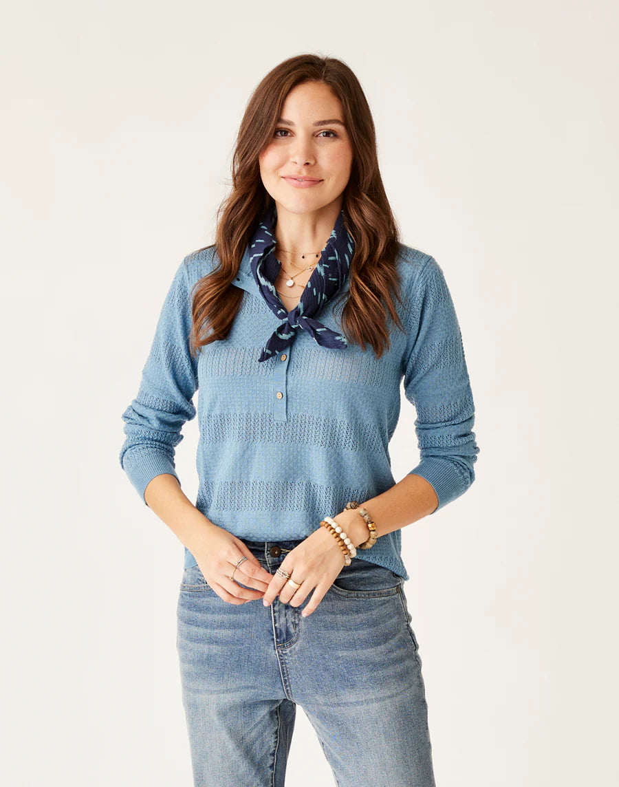 Carve Designs Amara Pointelle Sweater Polished Women's Silk