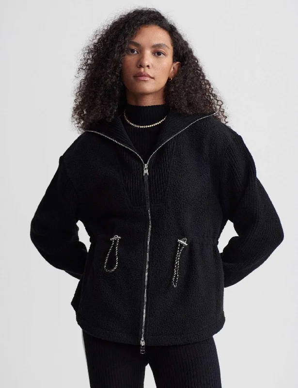 Renea Fleece Jacket - Black Feminine Women's Soft 
