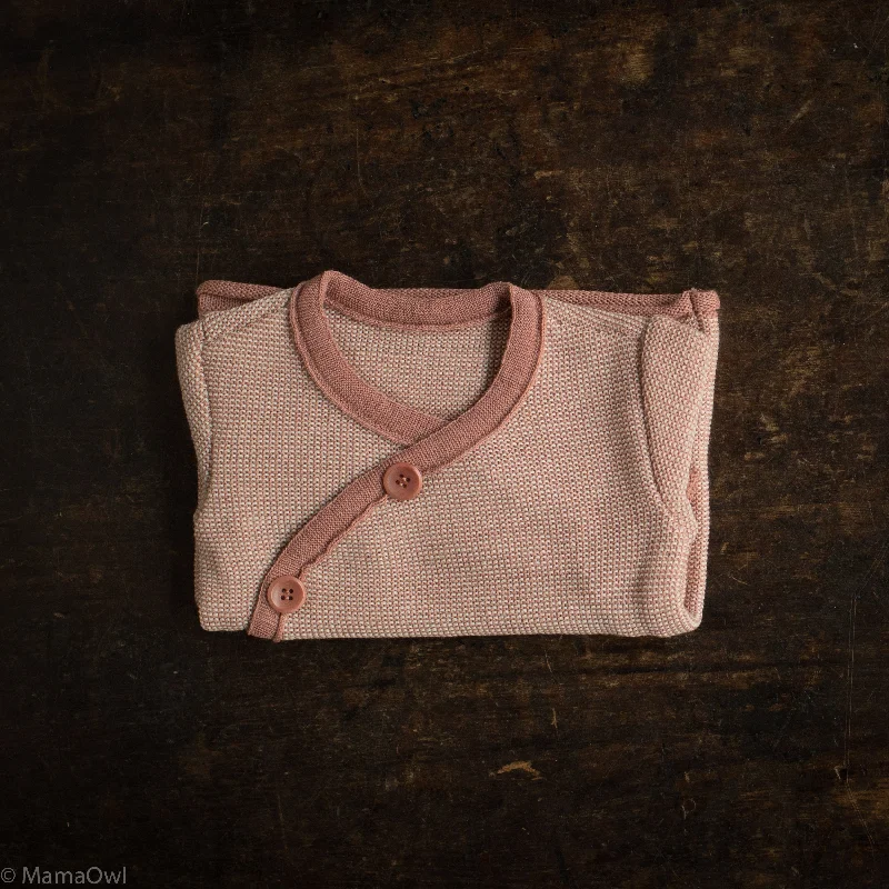 Baby & Kids Merino Wool Cardigan - Rose/Natural European