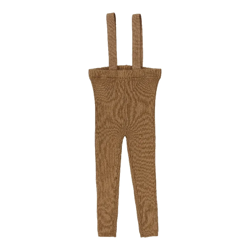 Analogie By Lil Legs Knit Suspender Leggings Dark Camel Refined Women's Classic 