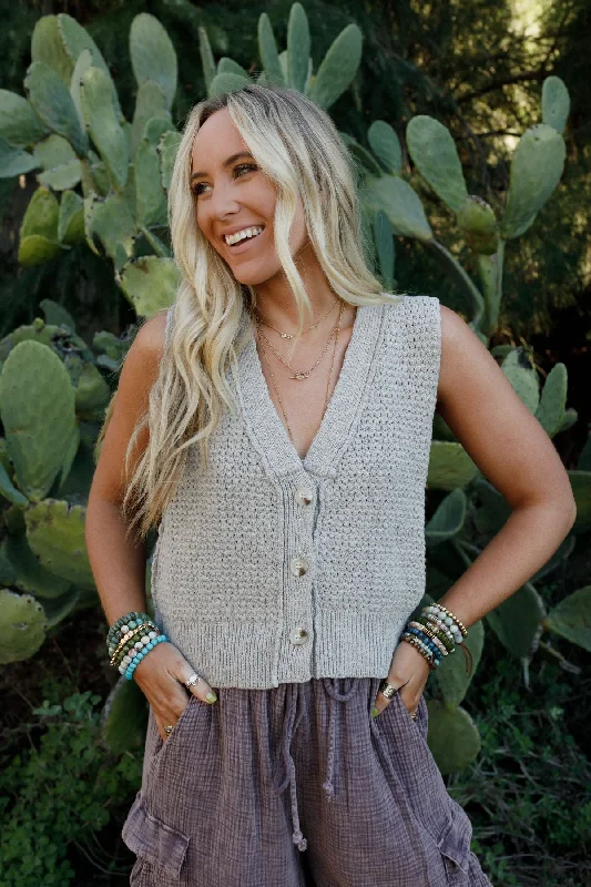 Aire Sweater Vest - Taupe Traditional Women's 