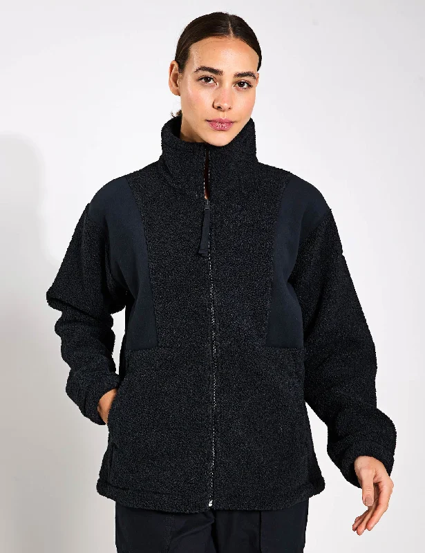 Panorama Full Zip II Fleece - Black Edgy Women's Punk
