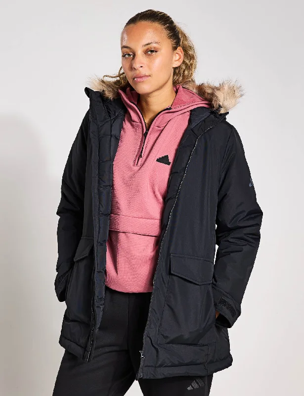 Paveric Fur Parka - Black Women