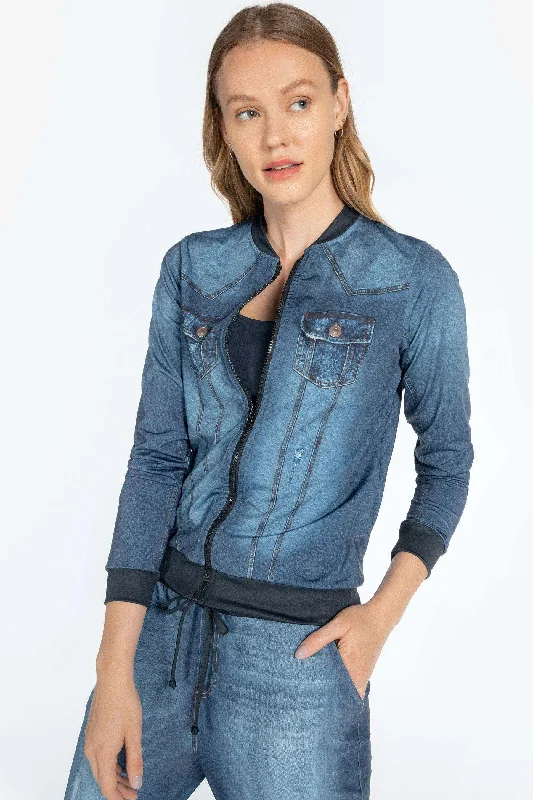Blue Dream Jacket Cool Women's Distressed