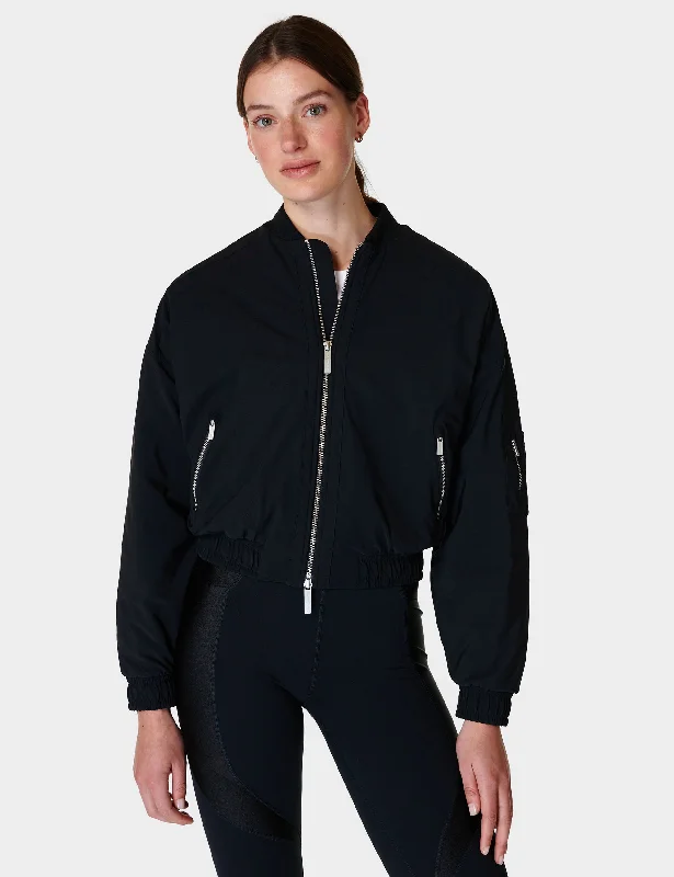 Explorer Bomber Jacket - Black Luxurious Women's High -  end