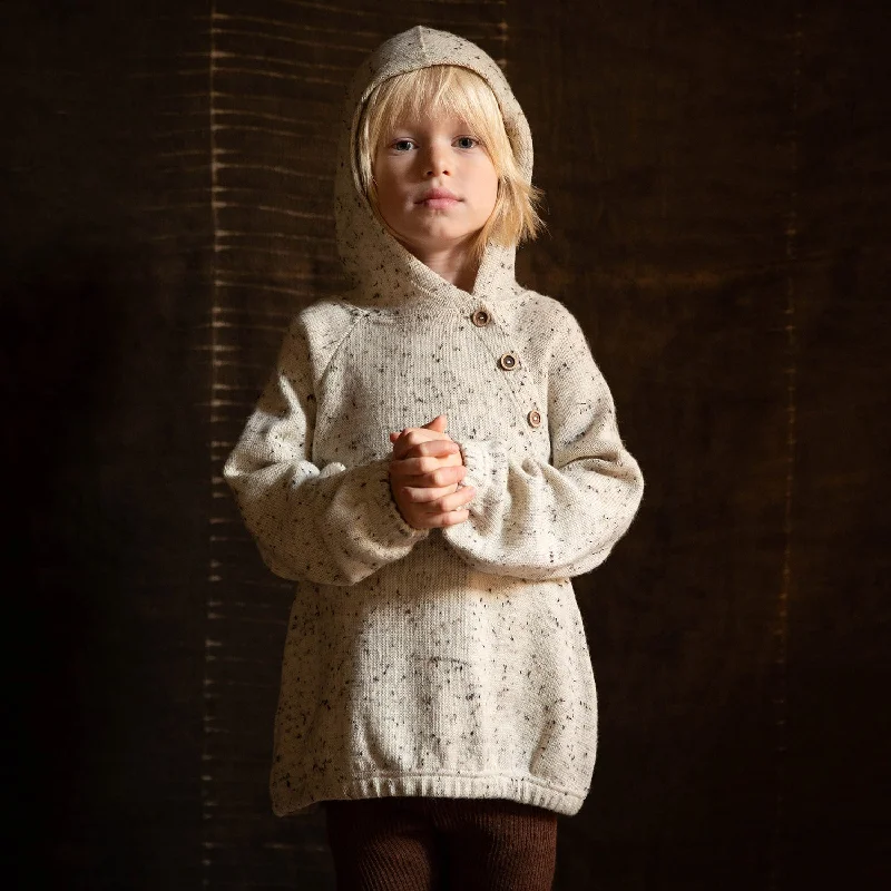 Plover Hoodie - Merino Wool Speckle - Quail Sharp Women's Italian