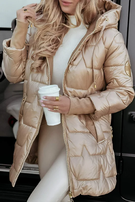 Jennifer™ Winter Puffer Jacket Cozy Women's Sherpa - lined