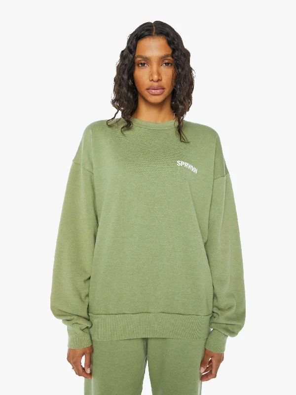 SPRWMN Tiny Logo Sweatshirt - Artichoke Feminine Women's Soft 