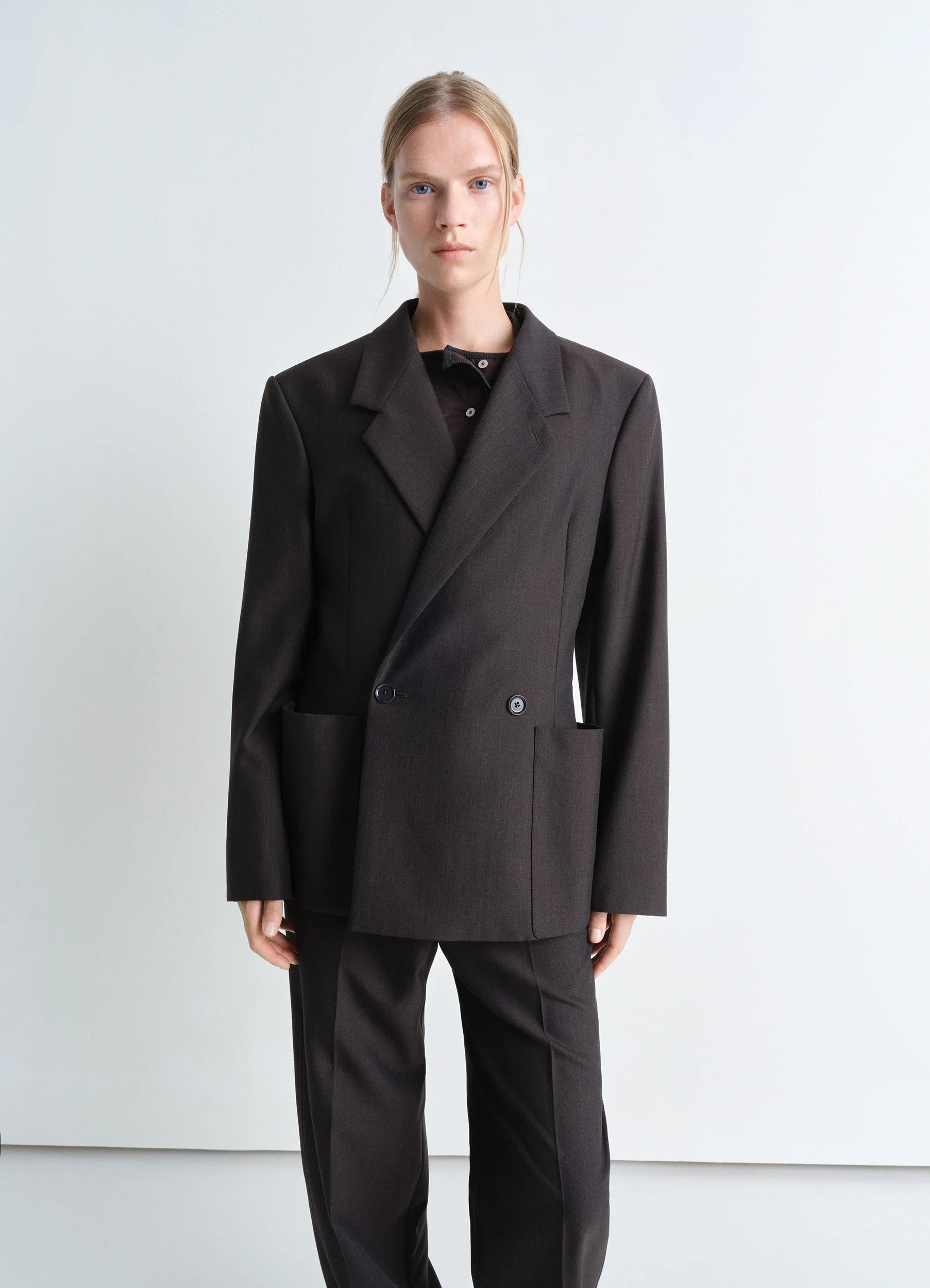 DOUBLE BREASTED TAILORED JACKET Traditional Women's 