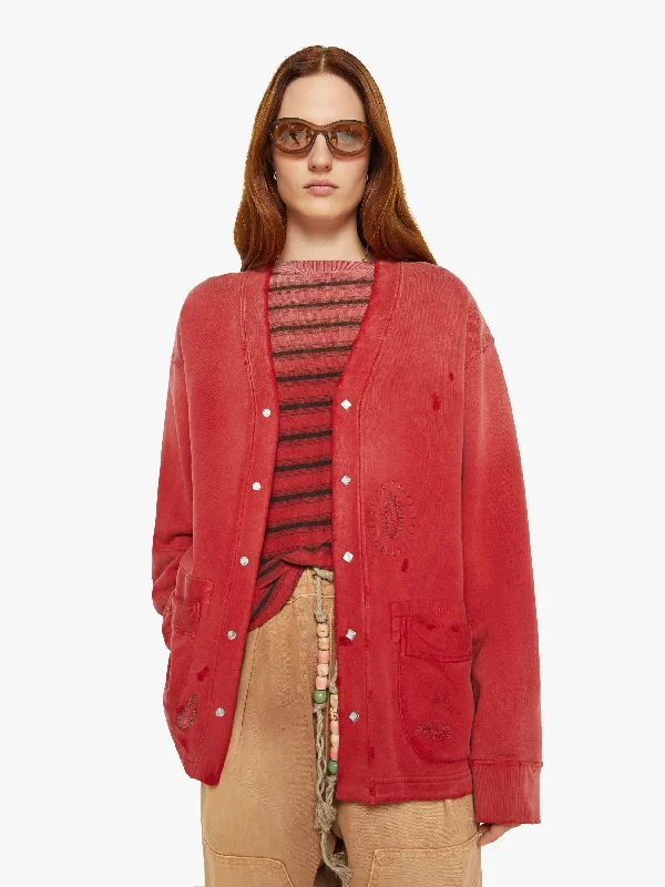 Dr. Collectors Surf Riders Cardigan - Antique Red Traditional Women's Wool
