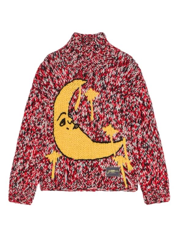 Ganni Graphic Wool Handknit Turtleneck Youthful Women's Pop