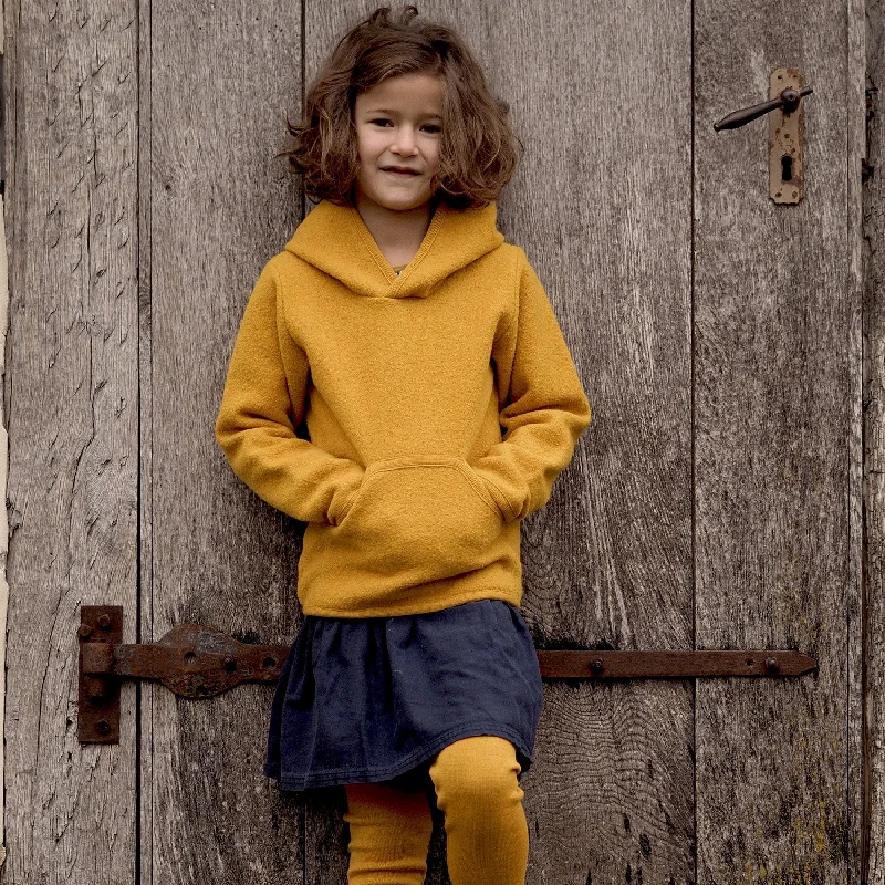 Baby & Kids Merino Wool Crepe Hoodie - Turmeric Dapper Women's 1920S