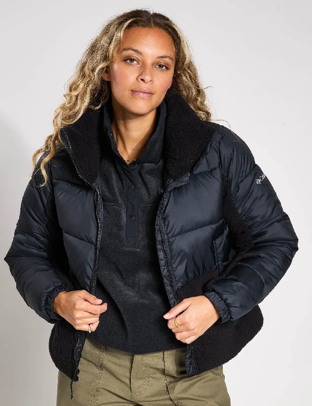Leadbetter Point II Sherpa Hybrid Puffer Jacket - Black Adventure