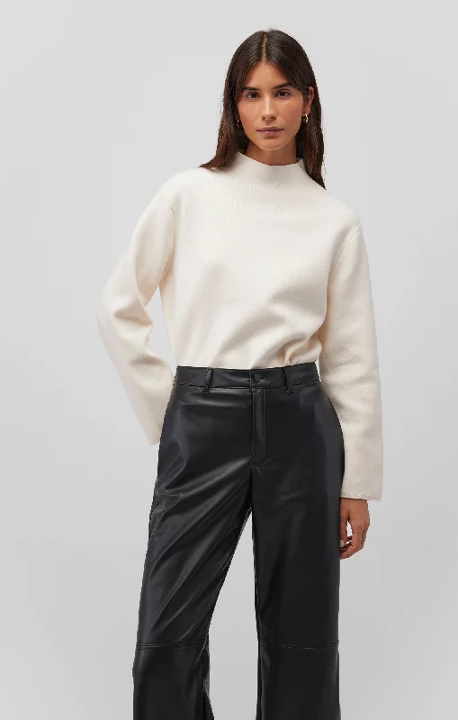 MOCK NECK SWEATER IN COCONUT MILK Cashmere