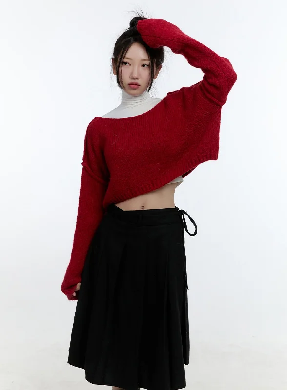 Boat Neck Wool-Blend Sweater CD424 British Gentlewoman Style