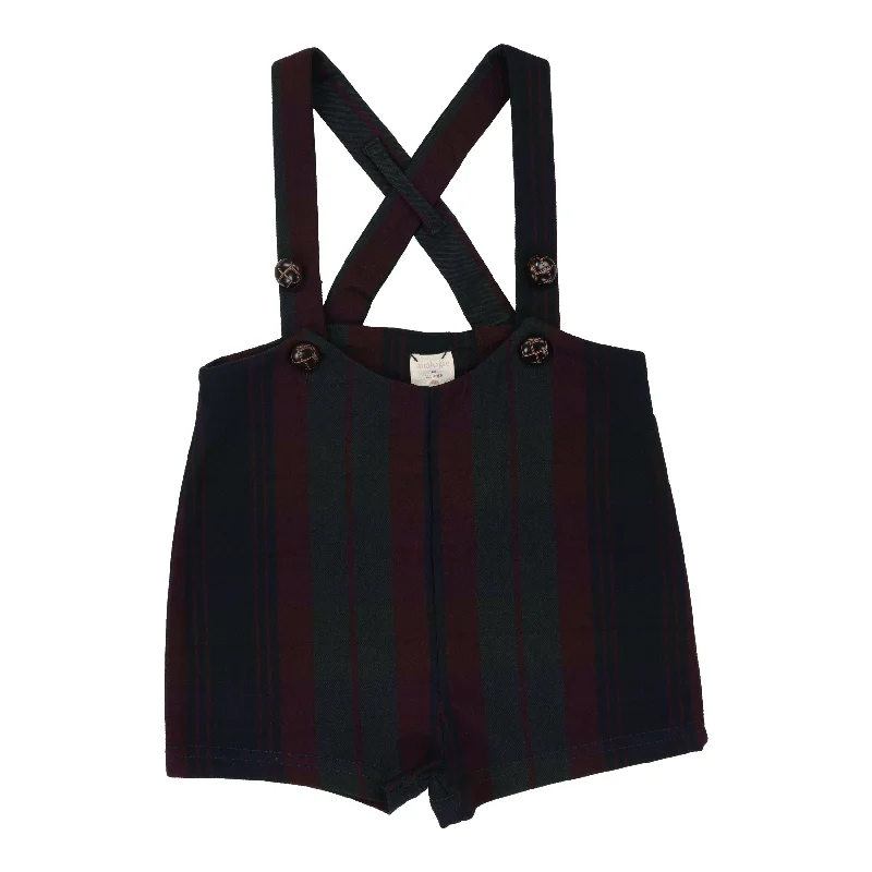 Analogie By Lil Legs Plaid Suspender Shorts Burgundy Plaid Luxurious Women's High -  end