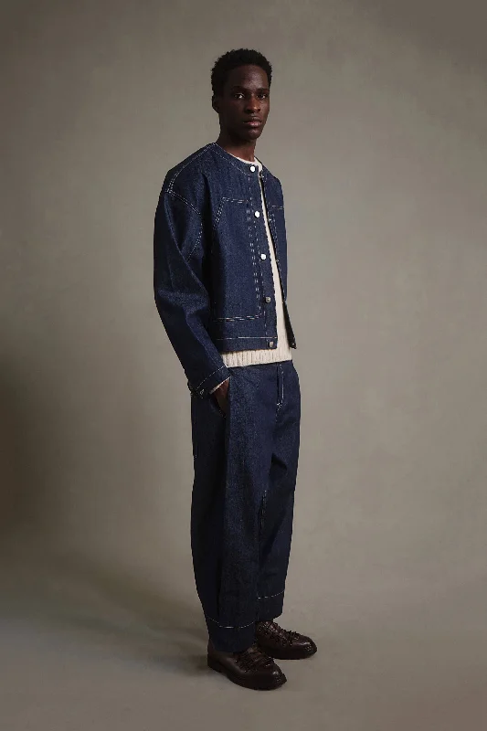 THE SKIPPER JACKET / ORGANIC DENIM INDIGO Dynamic Women's High - energy