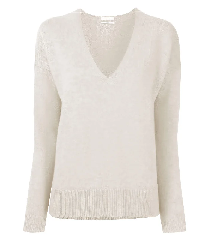 CO COLLECTION V-Neck Sweater Traditional Women's Wool