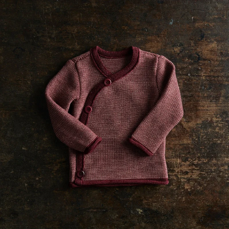 Baby & Kids Merino Wool Cardigan - Cassis/Rose Refined Women's 