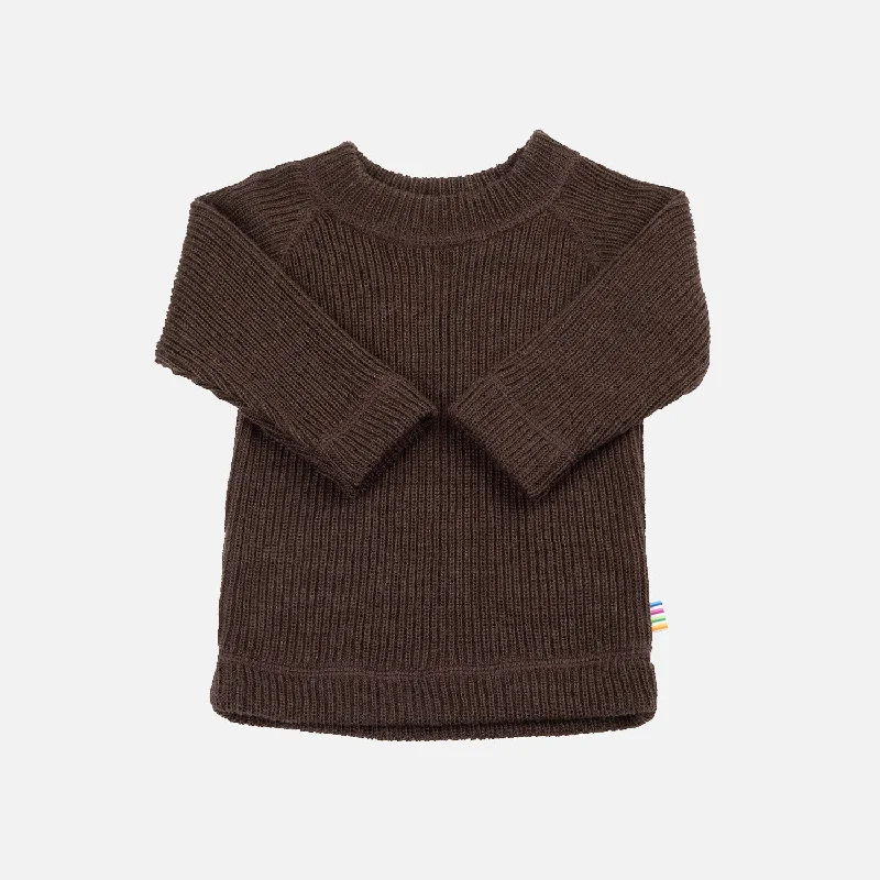 Baby & Kids Merino Wool Heavy Rib Sweater - Cocoa Dynamic Women's High - energy