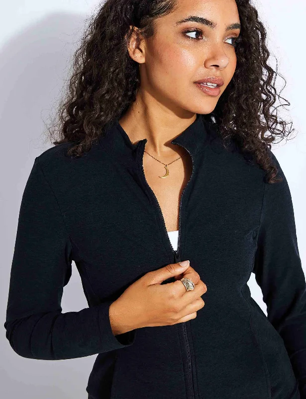 Spacedye On The Go Mock Neck Jacket - Darkest Night Practical Women's Multi - 