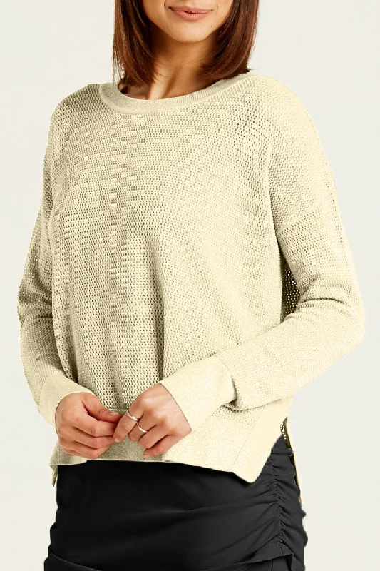 Planet Pima Cotton Metallic Mini Seed Stitch Sweater Sophisticated Women's Tailored Planet Pima Cotton Metallic Mini Seed Stitch Sweater Sophisticated Women's Tailored