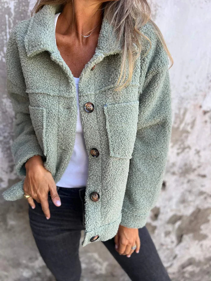 Brenda™ Stylish Button-Up Jacket Stylish Women's Neon