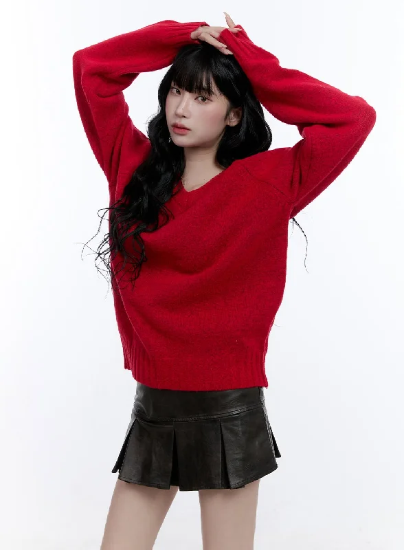 Soft Knit V-Neck Sweater CD420 Scandinavian