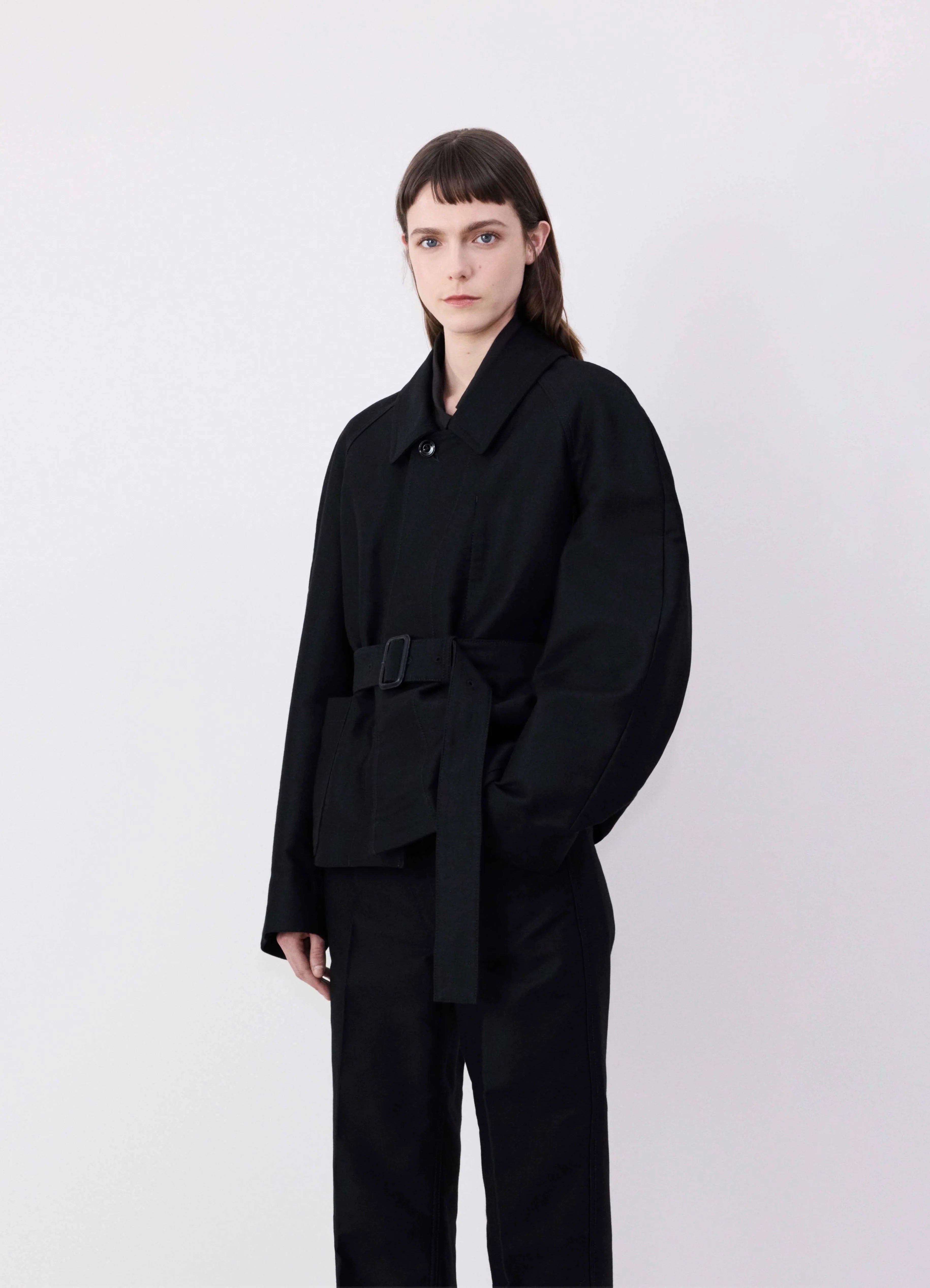 BELTED TWO POCKET JACKET Cozy Women's Winter