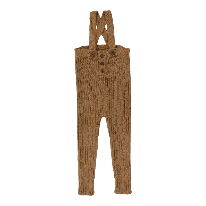 Analogie By Lil Legs Rib Knit Overalls Camel Rugged Women's Outdoor 