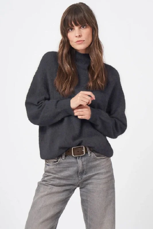 REPEAT CASHMERE High Neck Brushed Cashmere Sweater Stylish Women's Neon