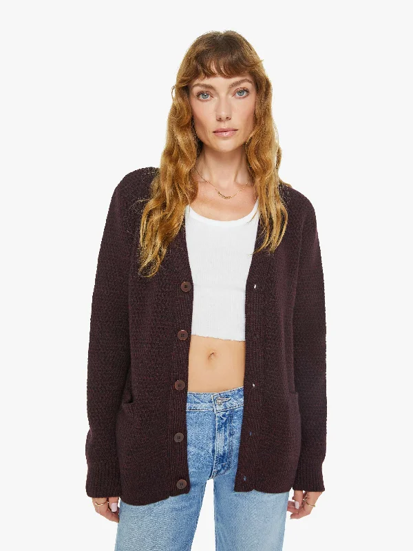 La Paz Abreu Cardigan - Marsala Classic Women's Tweed