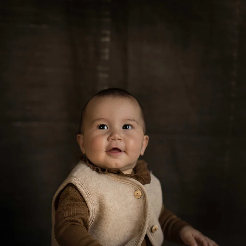 Eider Baby & Kids Vest - Merino Wool Fleece - Sandstorm Australian Beach