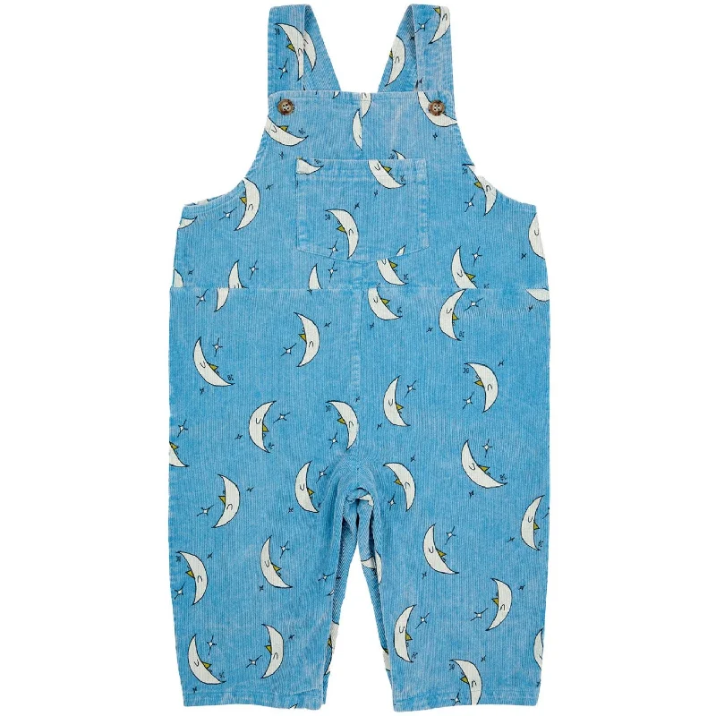 Bobo Choses Light Blue Beneath The Moon Micro Corduroy Dungaree Contemporary 