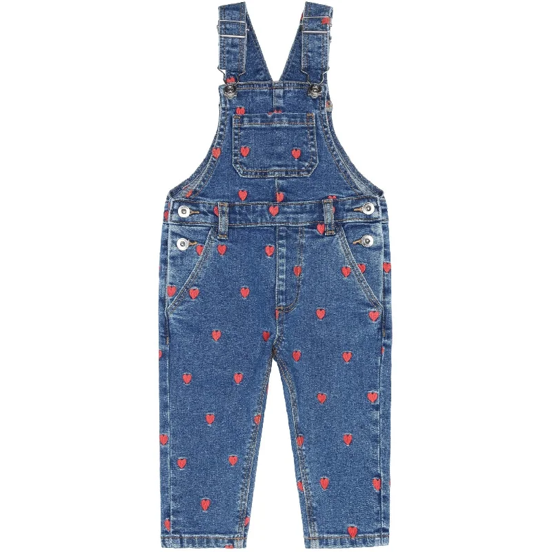 THE NEW Siblings Medium Blue Denim Wash Lovia Denim Dungarees Sleek Women's Metallic