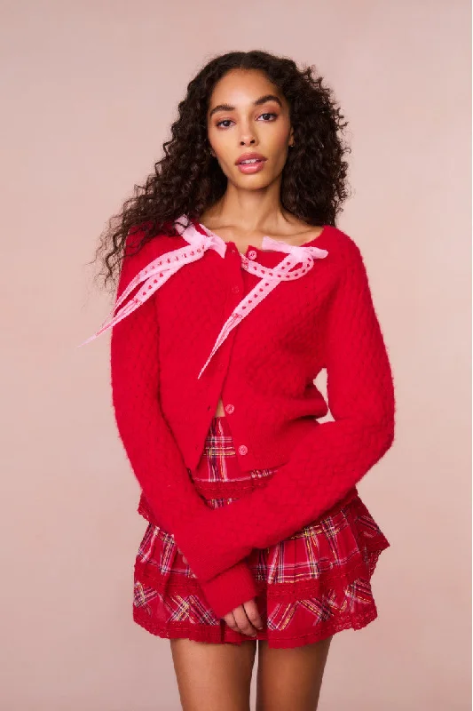 Cupid Bow Cardigan Minimalist Women's Casual