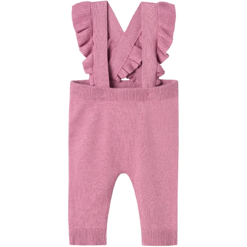 Name It Mauve Orchid Resimme Knit Overalls Bold Women's Animal Print