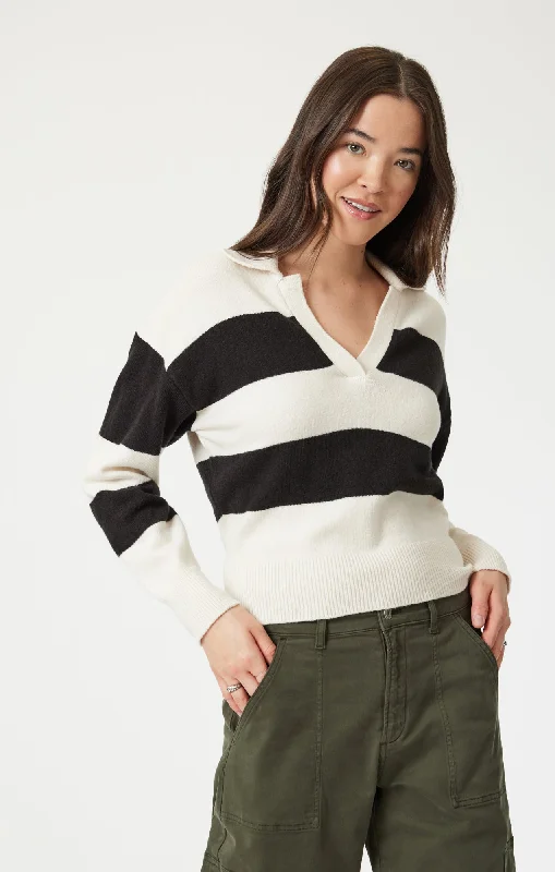 POLO PULLOVER SWEATER IN BLACK Refined Women's 