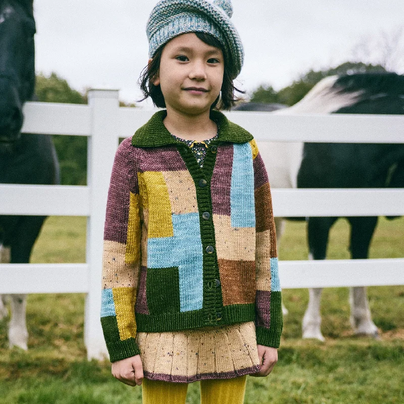 Merino Wool Topo Motley Cardigan - Leaf Sustainable Organic