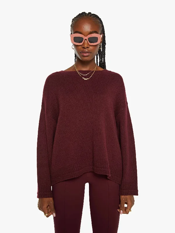 SABLYN Alston Boyfriend Crewneck - Bordeaux Dapper Women's Bow - adorned