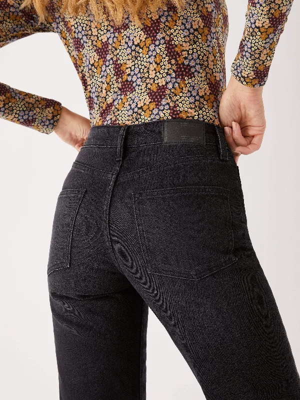 The Cyndi Straight Jean in Black Cool Women's Distressed