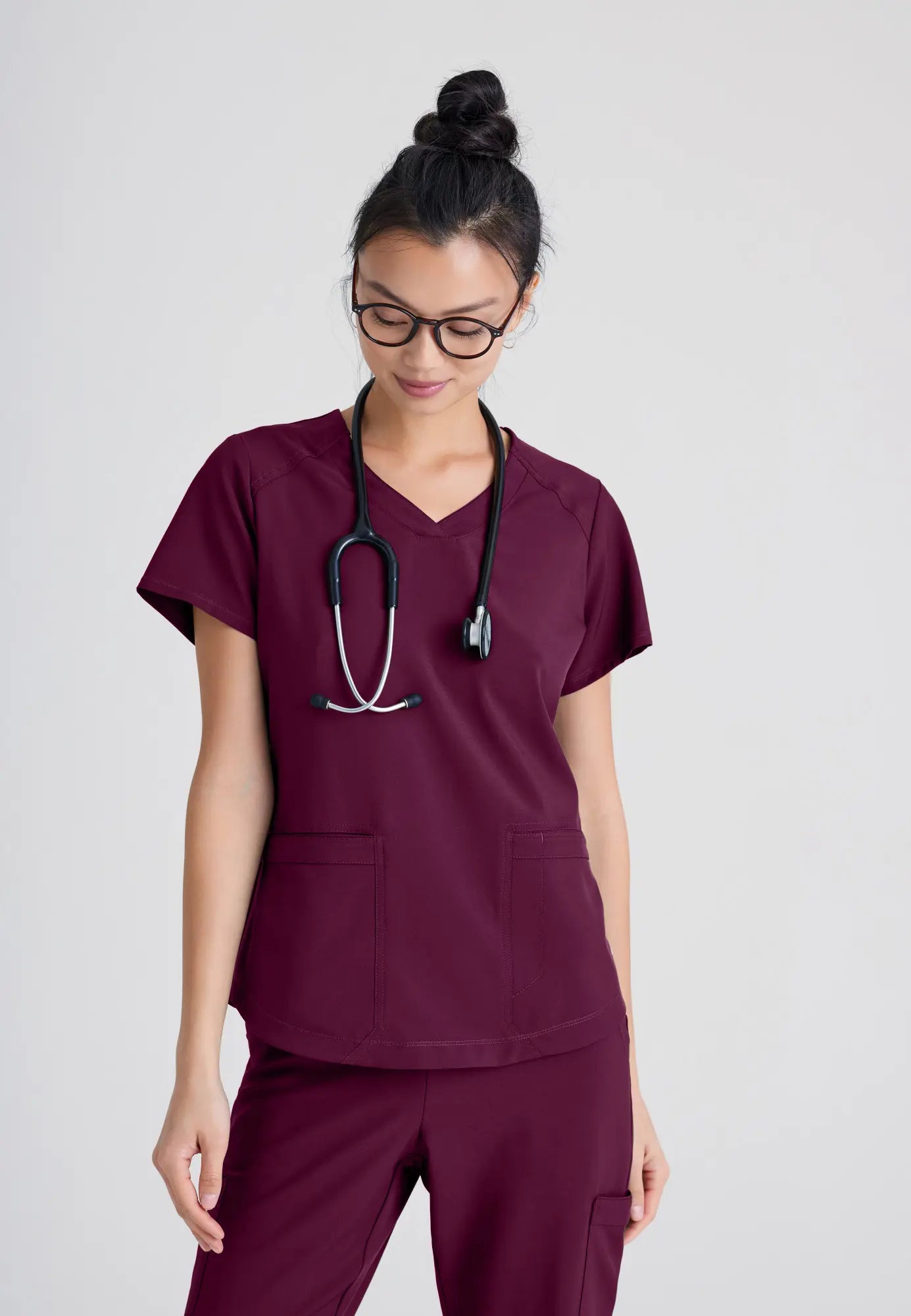Grey's Anatomy Women's Rhythm Top - Wine Modern Women's 