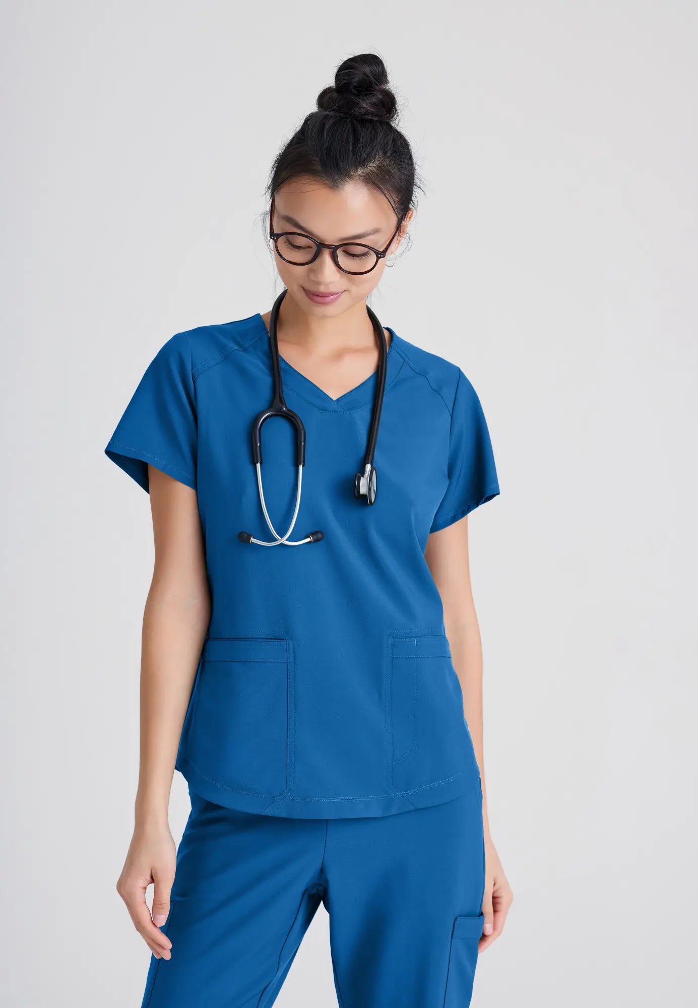 Grey's Anatomy Women's Rhythm Top - New Royal Sustainable Organic