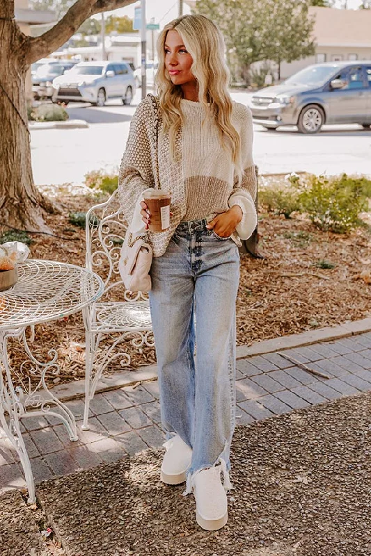 Cafe Cutie Color Block Sweater Top garde