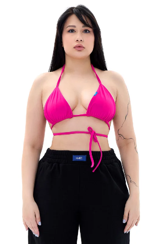 MÆD Bikini Top - Matte Pink Laid - back Women's Vibe