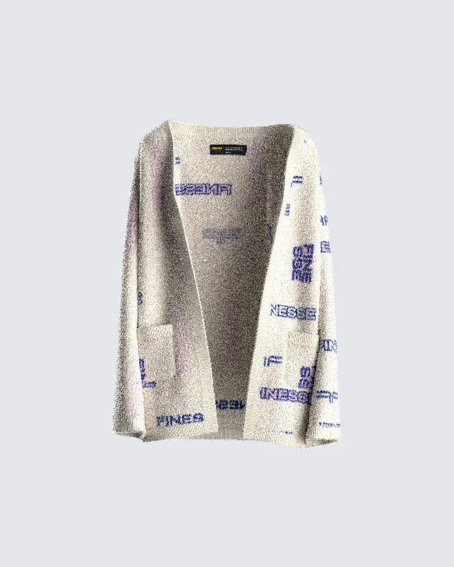 Alicia Ivory Print Mini Cardigan Cashmere